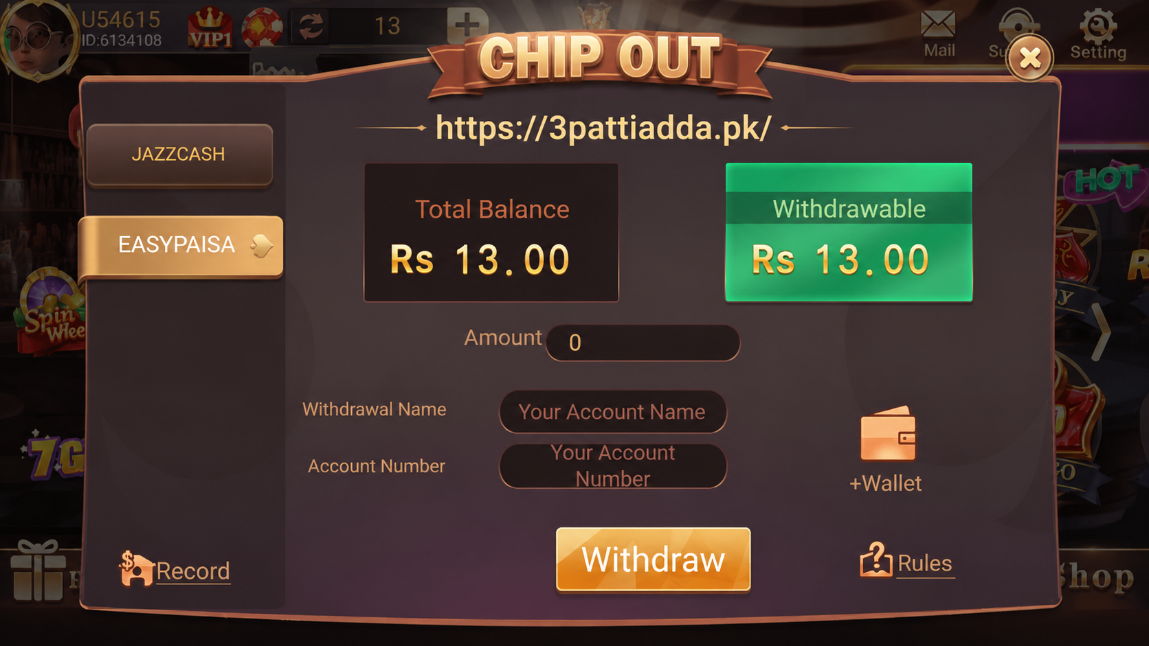 withdraw
