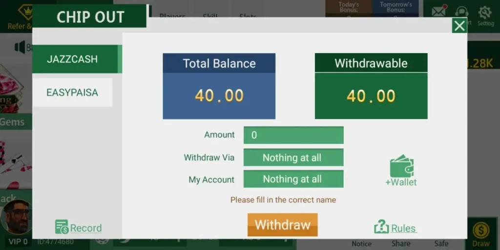 withdraw
