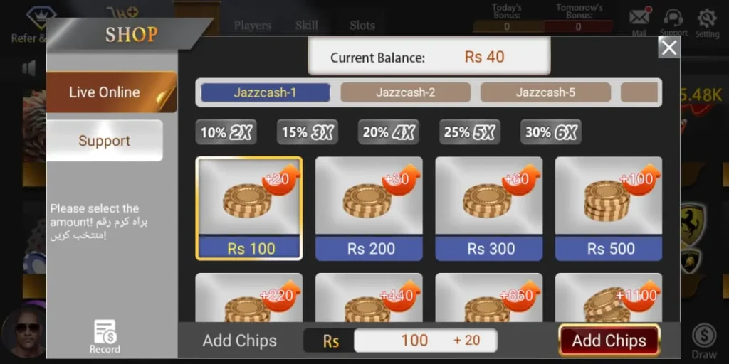 currunt balance