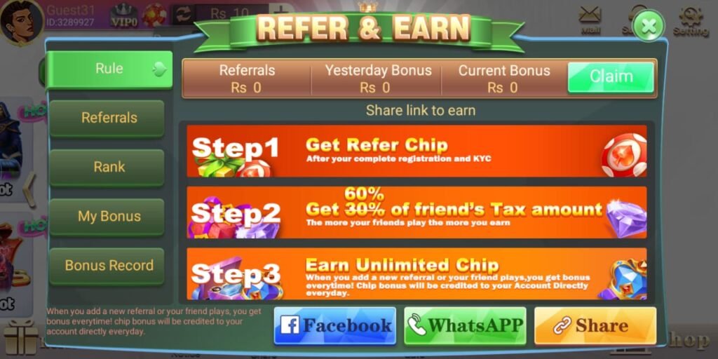 3 Cards Club bonus rewards