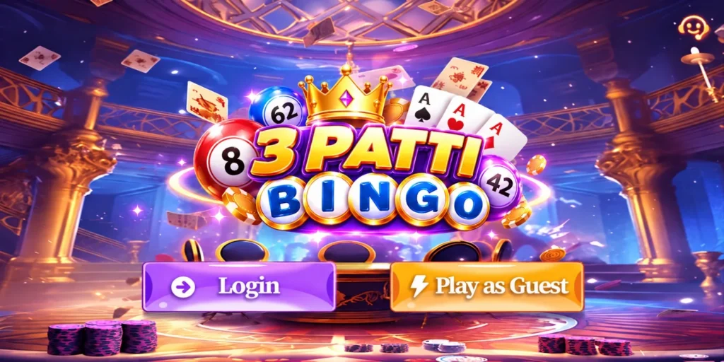 3 Patti Bingo login screen
