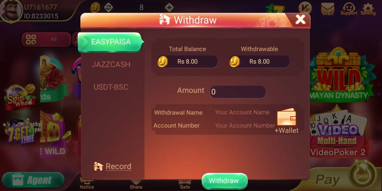 Flying Chess Pro withdraw