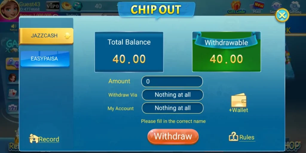 withdraw