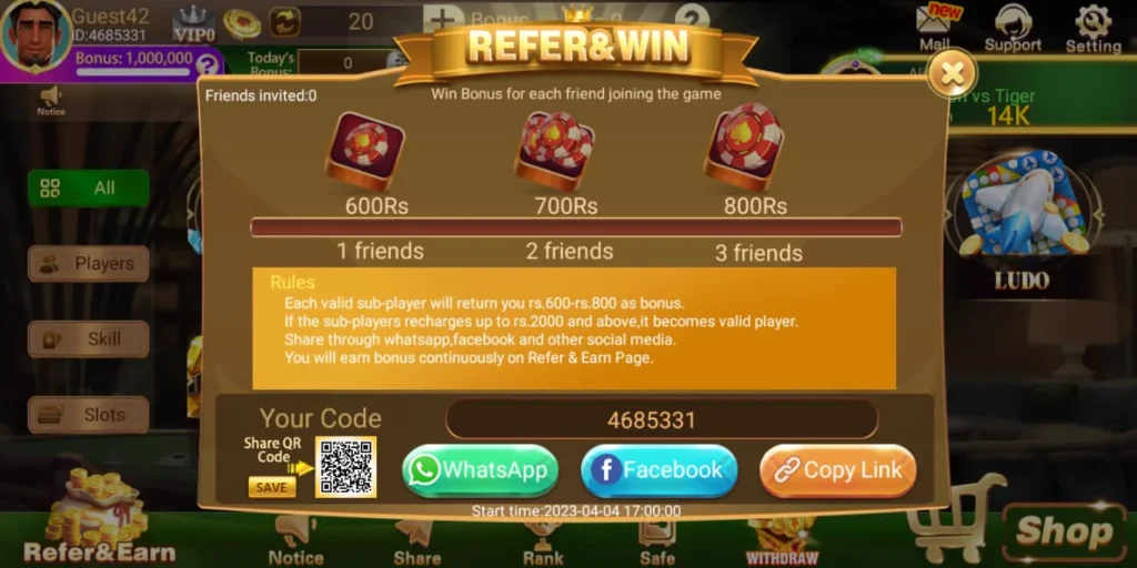 Ludo Bonus bonus rewards